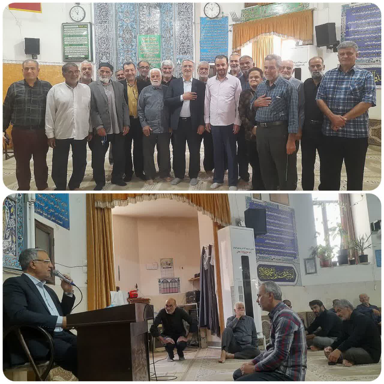نمازگزاران مسجد محله سلمقان آران و بیدگل